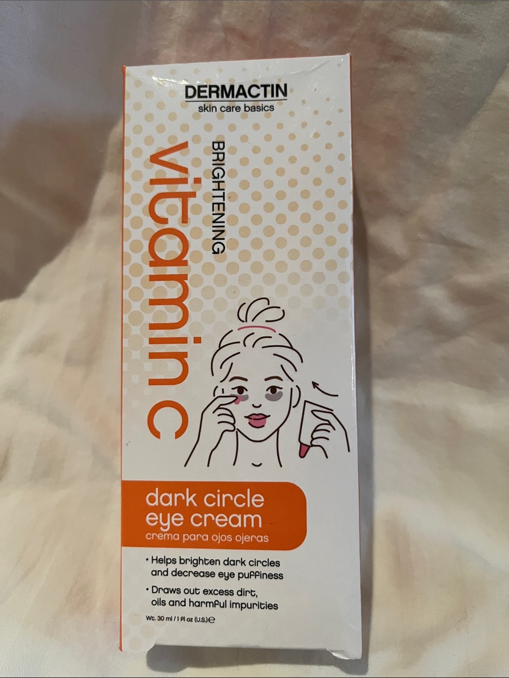 Dermactin Brightening Vitamin C Dark Circle Eye Cream - Orange
